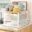 Kitchen Vegetable Storage Rack with Drawers Slim Gap Organizer Drainable Shelf for Fruits - White / 2 Layers - 1