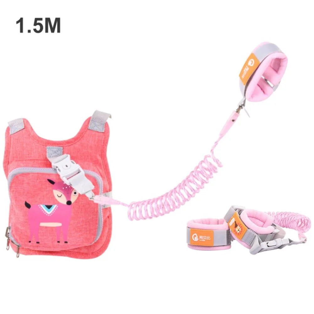 Motorcycle Riding Kids Safe Harness Children Anti-drop Seat Belt Strap - Pink/1.5m - 1