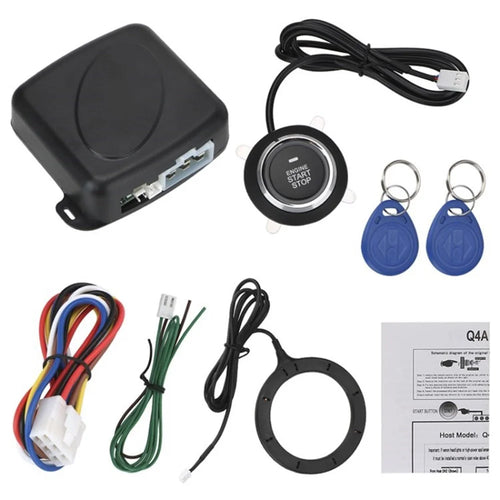 GY902C 12V Car Alarm Security Start Stop Button Keyless Entry System Remote Engine Start Starter RFID Anti-theft Car Tracker Car Alarm - 1