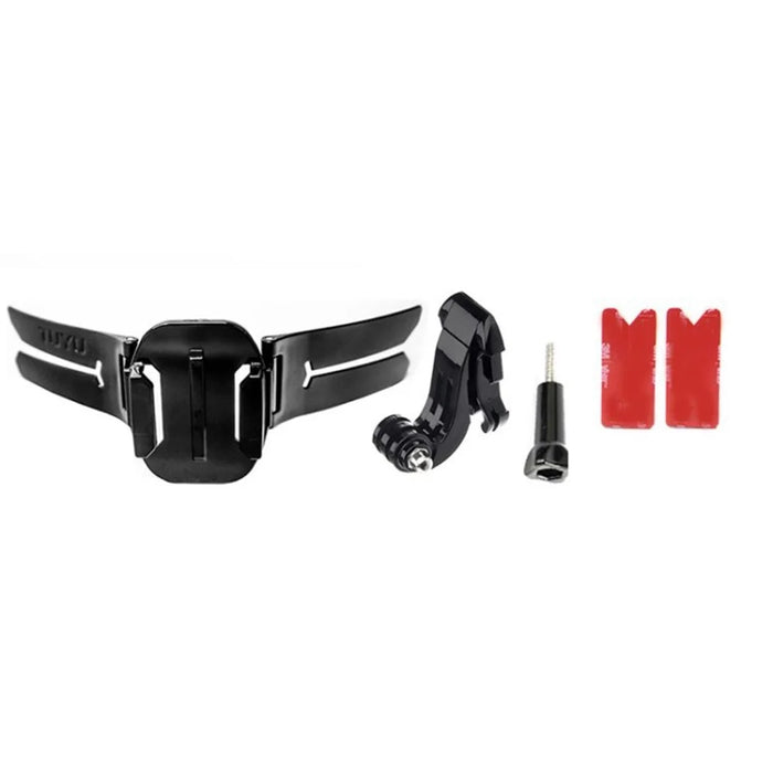 TUYU Motorcycle Accessories Universal Helmet Camera Mount Kit for GoPro Insta360 Action Cameras - with 2 Patches - 1