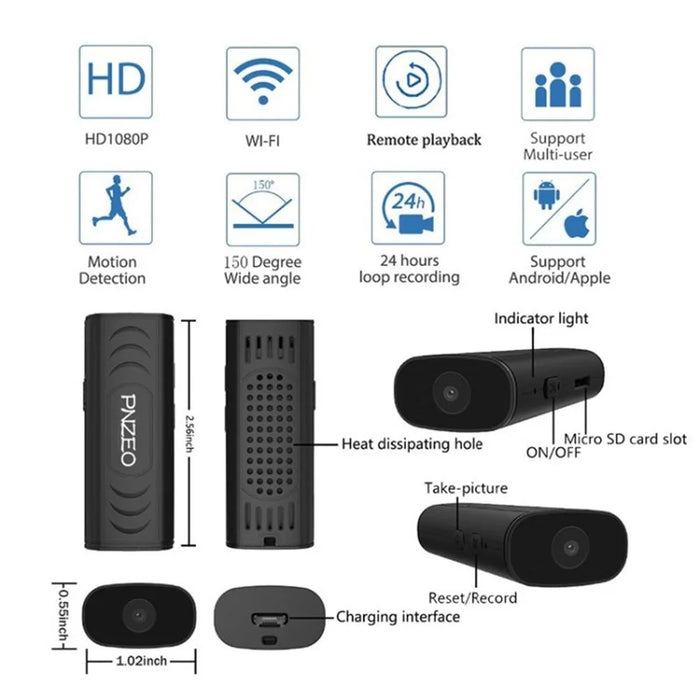 W2 1080P HD WiFi Camera Motion Detection Security Camera Webcam - 2