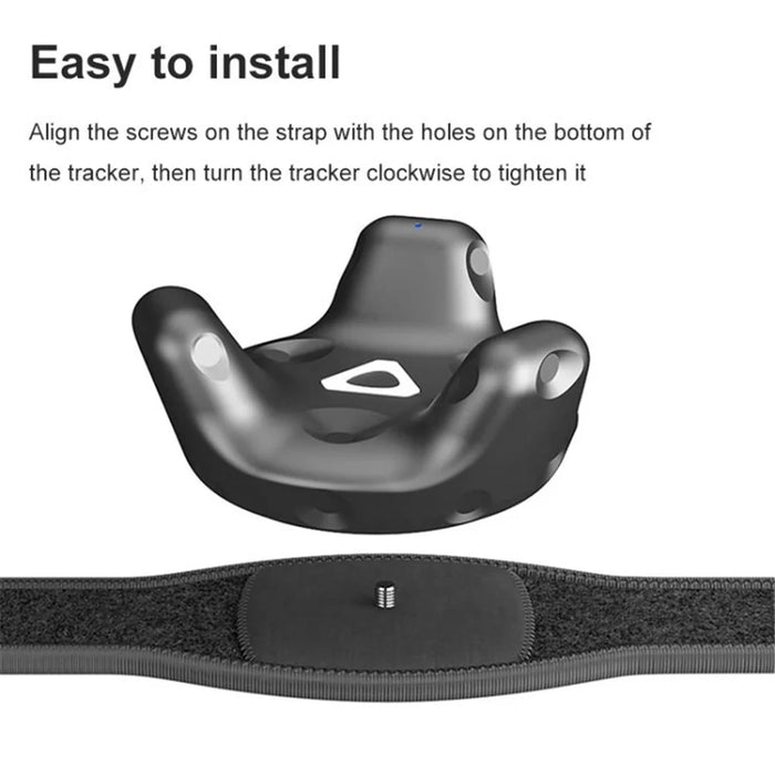 Adjustable Waistband Wristband Belt Set for HTC Vive Tracker - Black - 7