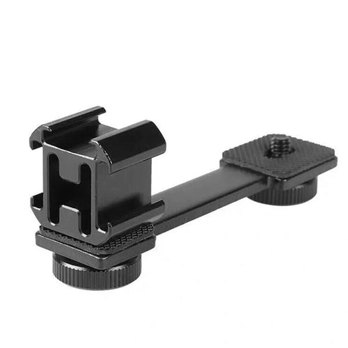 Cold Shoe Aluminum Alloy Gimbal Microphone Mount Fill Light Holder Photography Camera Accessories - Black - 1