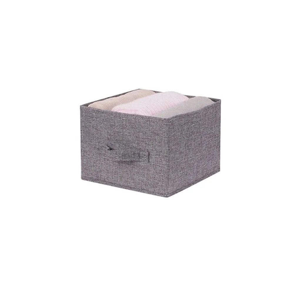 Wardrobe Clothes Organizer Underwear Bra Socks Hanging Bag Foldable Closet Clothes Drawer - Grey/Single Layer - 1