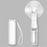 HZ001 Built In 1200mAh Battery Small Pocket Fan 3 Speed Modes 7-10 Hours Telescopic Handheld Fan - White - 1