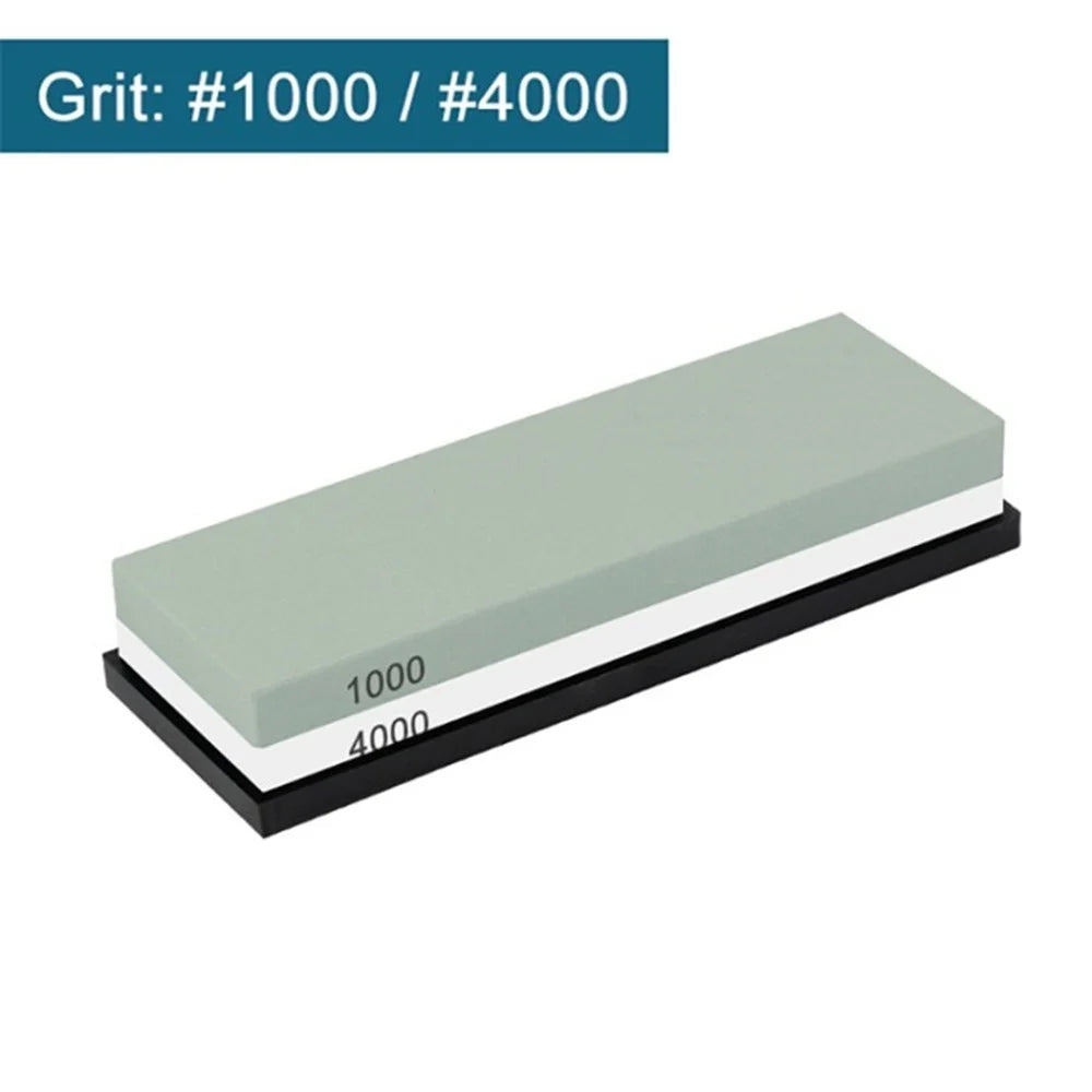 Whetstone Knife Sharpening Stone Knife Sharpener Outdoor Home Kitchen Stone Bar Pedestal Set - 1000/4000 - 1