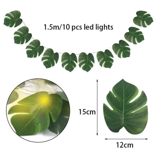 Turtle Leaf Fairy Light String for Room Bedroom Wall Decoration LED Light - Yellow Light/1.5m 10 Lights - 1