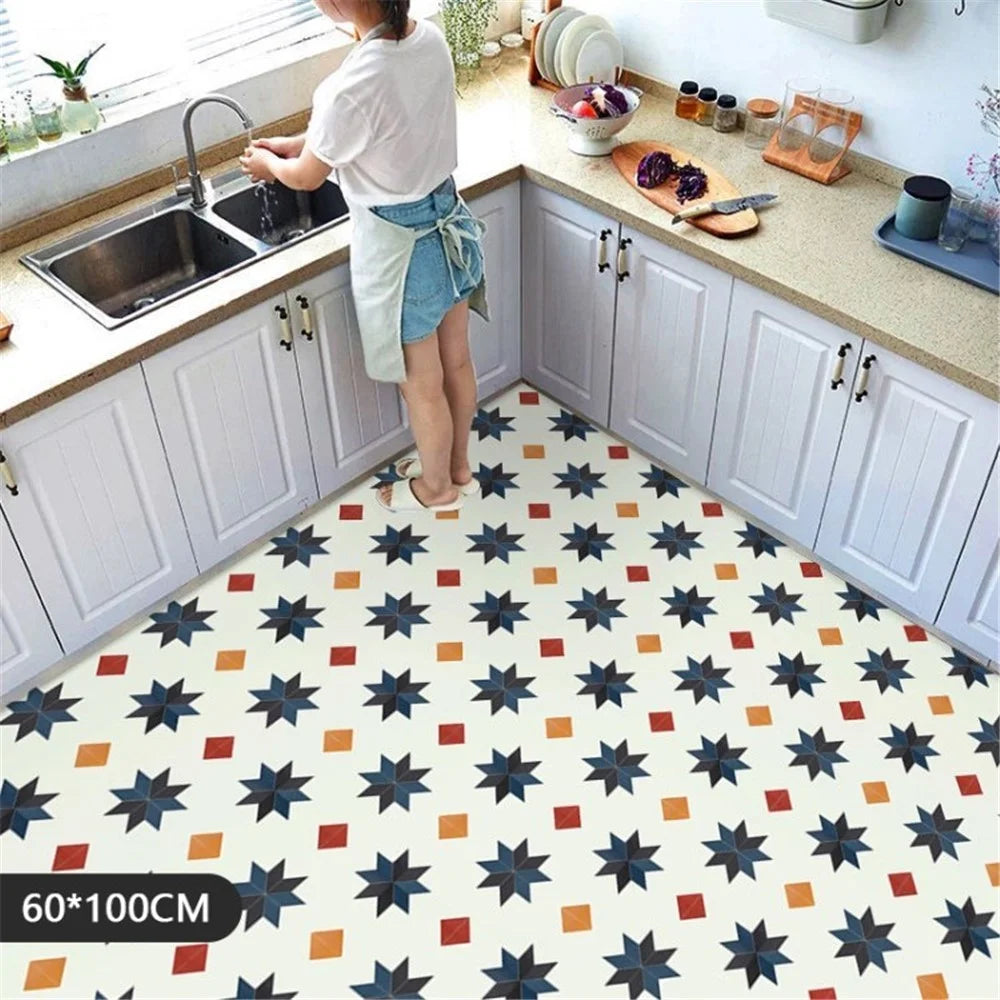 Wall  Floor Sticker Wallpaper for Bedroom Living Room Bathroom Floor Tile Sticker - Star/60x100cm - 1