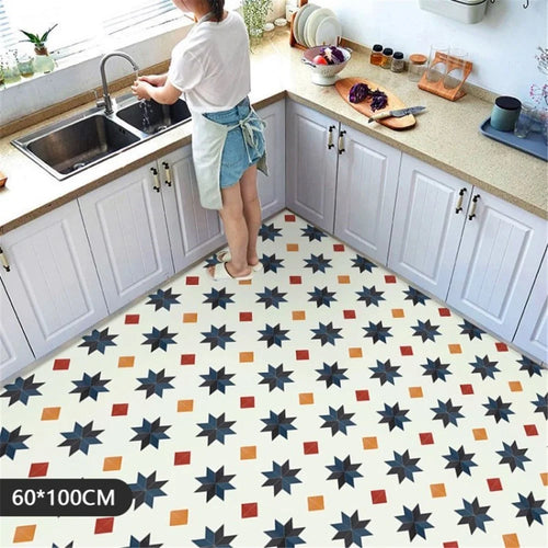 Wall  Floor Sticker Wallpaper for Bedroom Living Room Bathroom Floor Tile Sticker - Star/60x100cm - 1