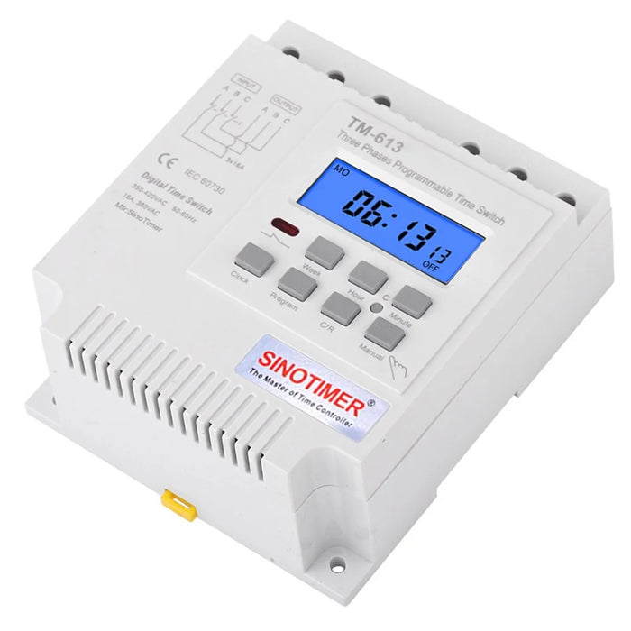 SINOTIMER TM613 AC 380V/16A Wire Countdown Timer Switch 7 Days 24 Hours for Bathroom Fans Heaters Lights - 4