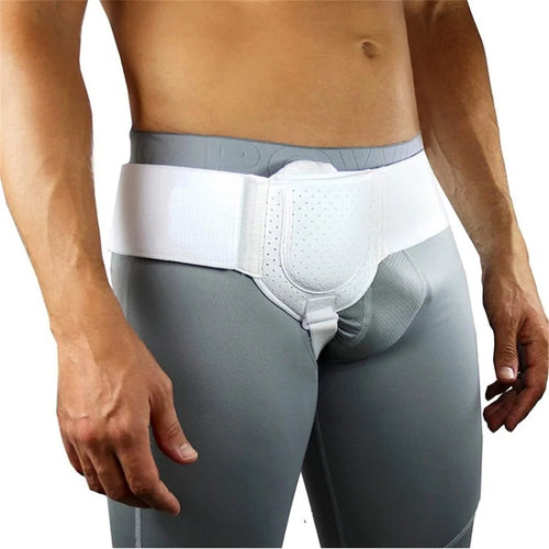 Man Woman Hernia Belt Truss Compression Pads - White - 1