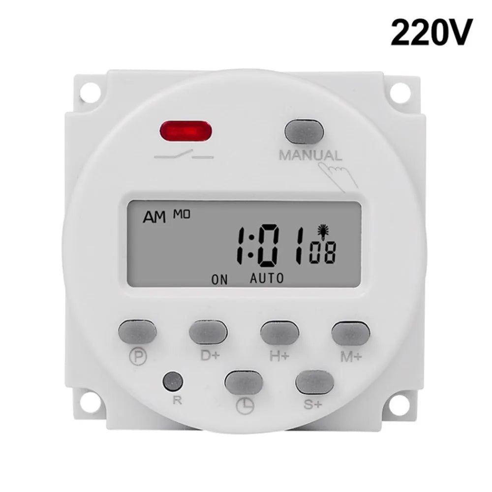 CN101S 220V 7-Day Home Appliances Countdown Timer Switch Programmable Time Relay Programmer for Lights Fan Motors - 1