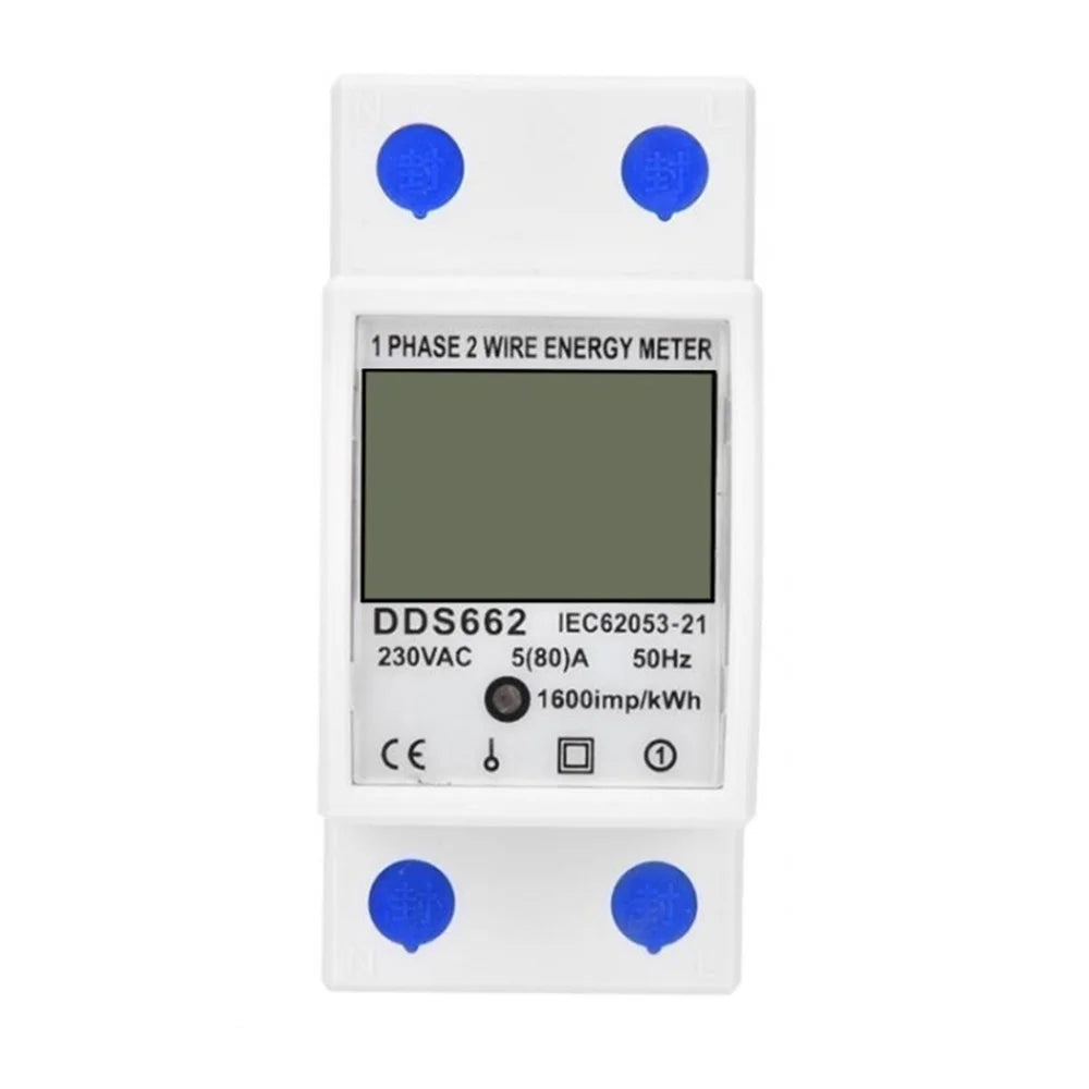 DDS662 Kilowatt Electricity Usage Monitor AC 230V 50Hz Electrical Power Consumption Watt Meter Tester - White - 1