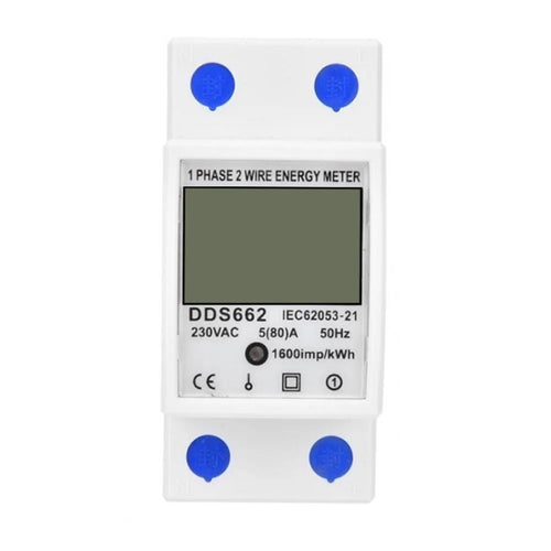 DDS662 Kilowatt Electricity Usage Monitor AC 230V 50Hz Electrical Power Consumption Watt Meter Tester - White - 1