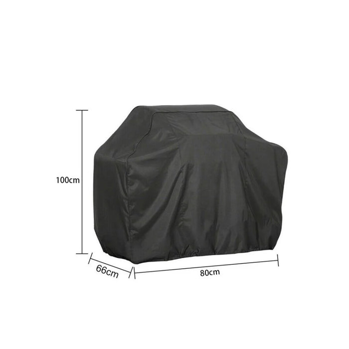 420D Oxford Fabric Waterproof BBQ Grill Cover UV Protection Outdoor Barbecue Grill Cover with Drawstring - Black / 80x66x100cm - 3