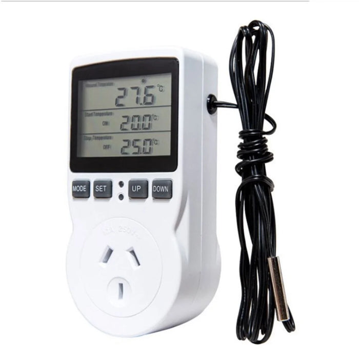 16A AC 110V~230V Digital Thermostat Temperature Controller Time Switch Socket - AU Plug - 1