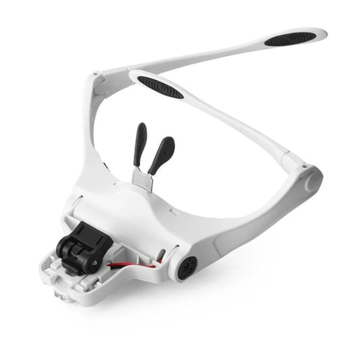 BEILESHI 9892B2 Headband Magnifier Head Mount Magnifying Glasses with LED Light for Jewelers Eyelash Extensions Watch Repair - 1