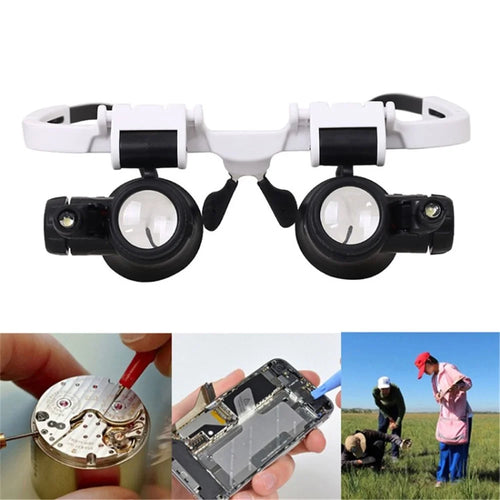 BEILESHI 9892H-1 8X/23X Head Mounted Magnifier Jeweler Watchmaker Magnifying Glass LED Magnifying Glasses - 1