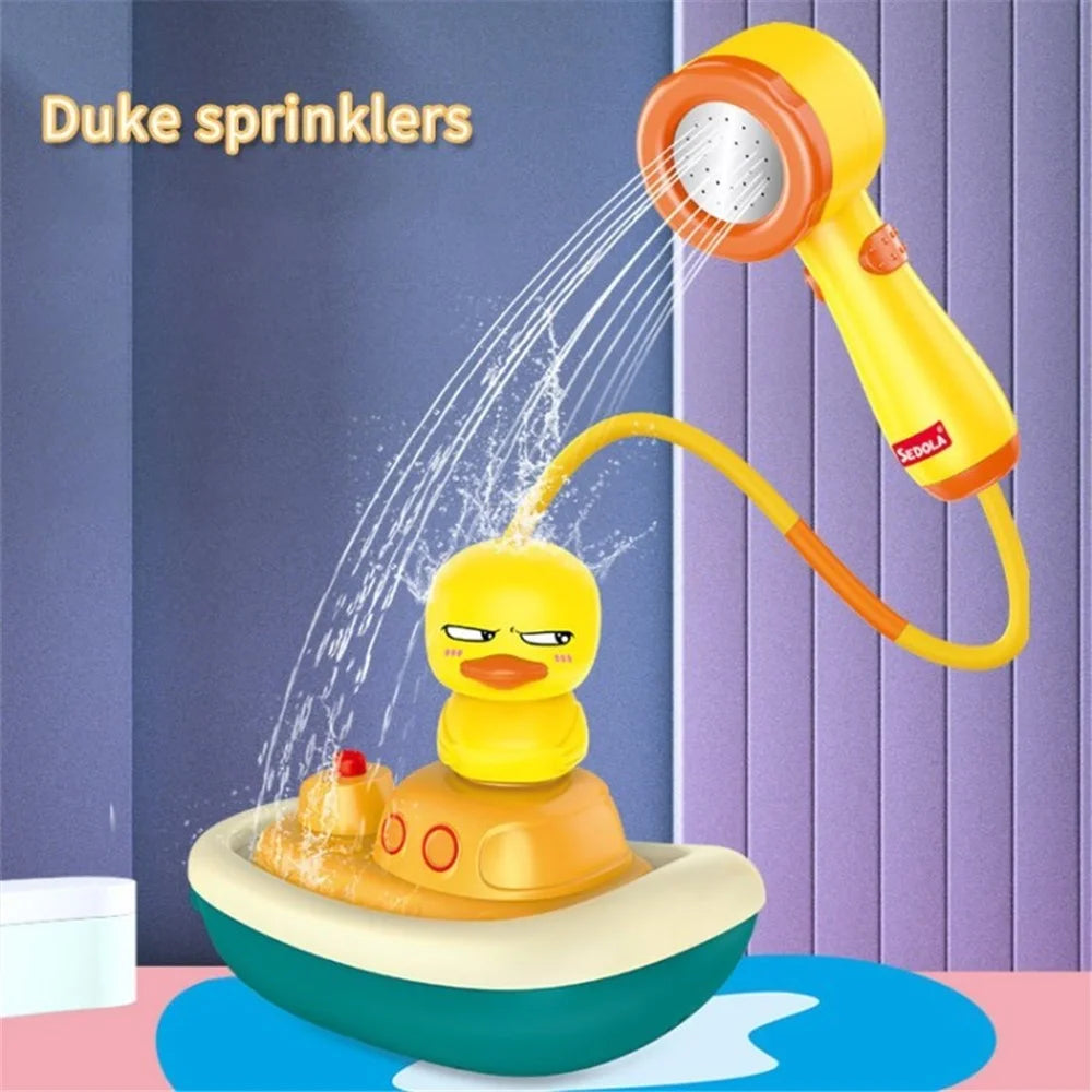 SEDOLA Electric Rotation Cute Duck Baby Bath Toy with Hand Shower - 1