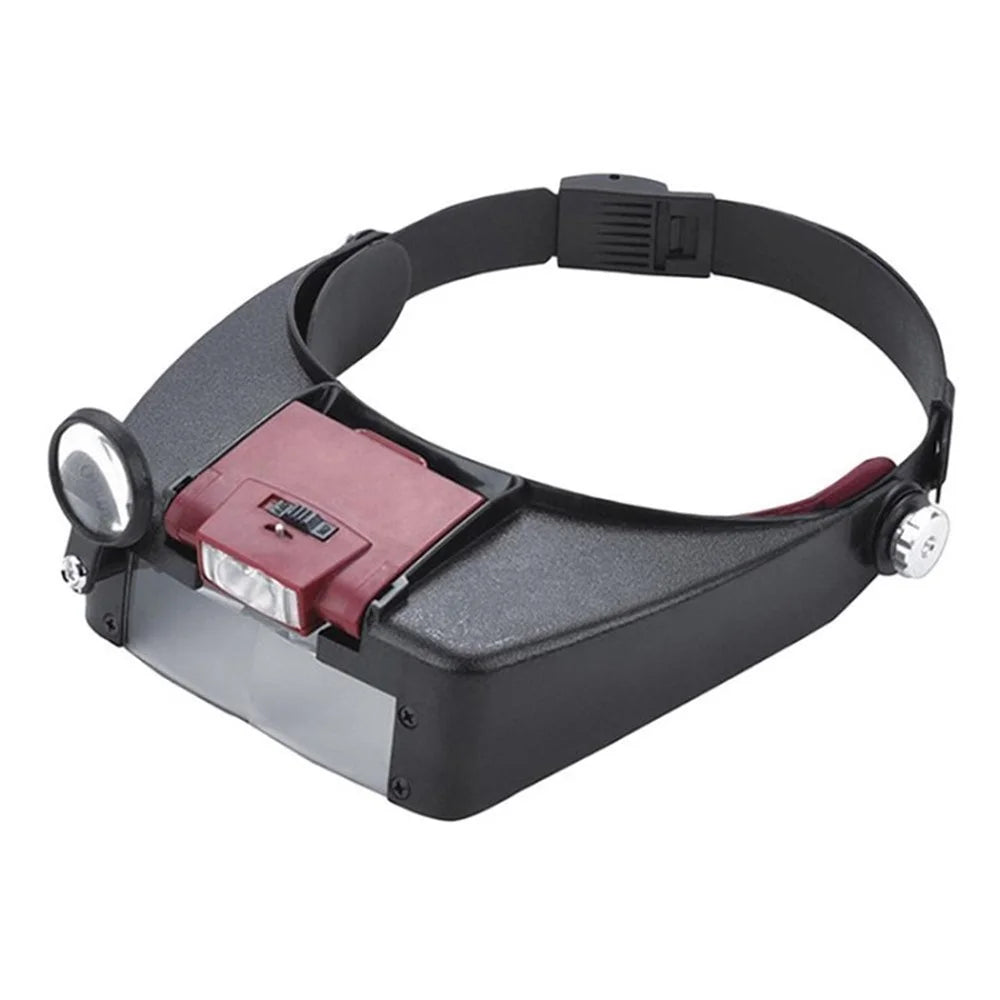 BEILESHI 81007-A LED Headband Magnifying Glasses Magnifier for Reading Watch Care Jewelry Repair Tool - 1