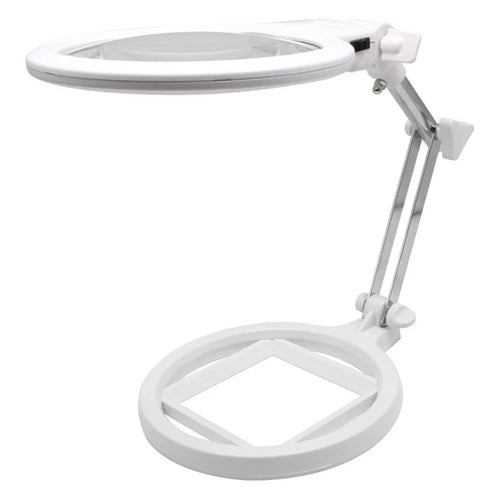 BEILESHI 3B-1A Desktop Foldable Magnifier 130mm 2.5X 5X LED Lighting Magnifying Glass with Scale - 1