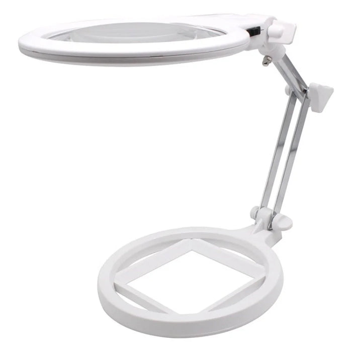BEILESHI 3B-1A Desktop Foldable Magnifier 130mm 2.5X 5X LED Lighting Magnifying Glass with Scale - 1