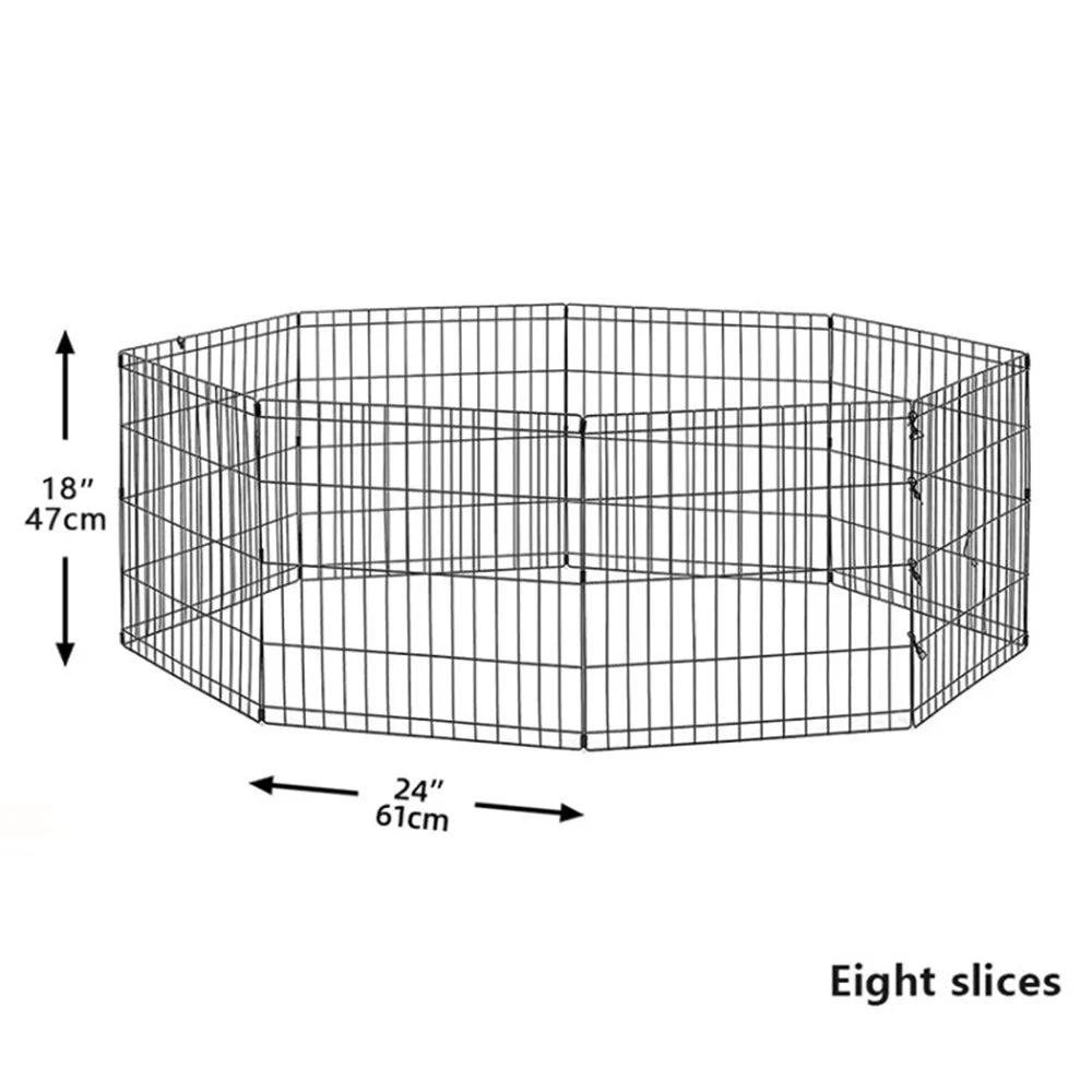 8 Panels Folding Pet Dog Fence for Animals Dog Cat Rabbit Breed Puppy - 18 inch/47x61cm - 1
