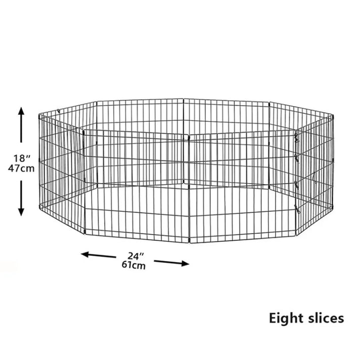 8 Panels Folding Pet Dog Fence for Animals Dog Cat Rabbit Breed Puppy - 18 inch/47x61cm - 1