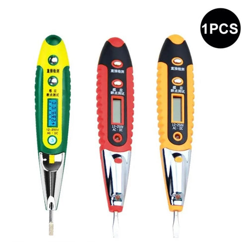 AC DC 12-250V Electrical Test Pencil Detector Current Voltage Test Pen (Random Color) - 1