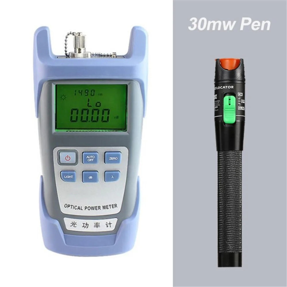 Fiber Optical Power Meter Visual Fault Locator Fiber Optic Cable Tester Checker - Meter+30mw Pen - 1