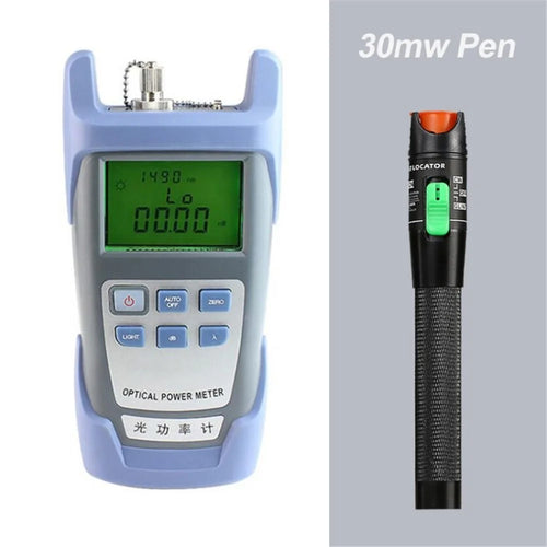 Fiber Optical Power Meter Visual Fault Locator Fiber Optic Cable Tester Checker - Meter+30mw Pen - 1