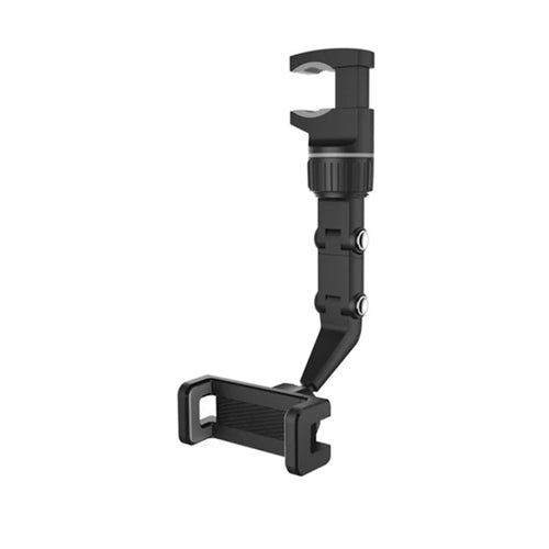 Car Phone Mount Multifunctional Rearview Mirror Phone Holder for Video Making Live Streaming - Grey - 1