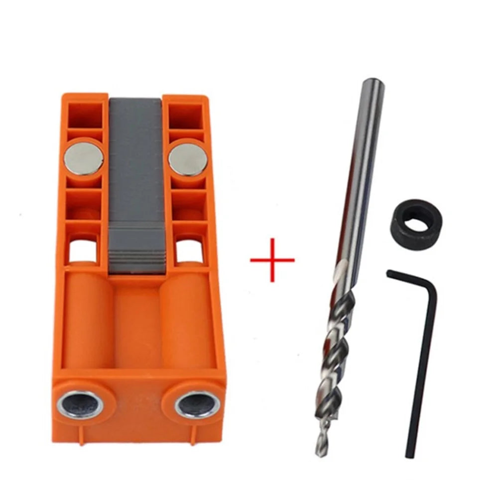 4Pcs/Set Adjustable Punch Locator Aluminum Alloy Drill Template Guide Wood Drilling Dowelling Guide - 1