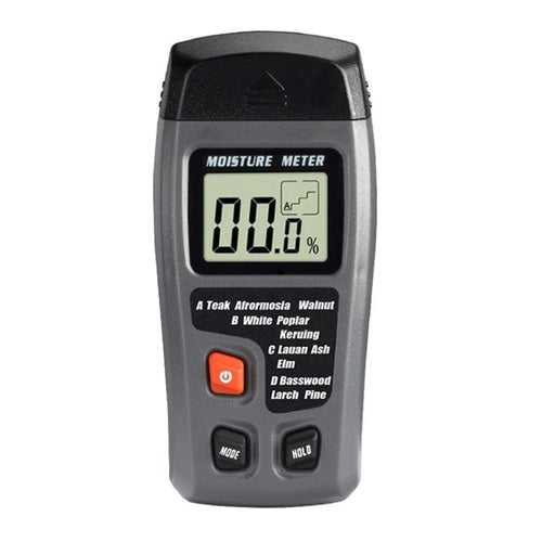 MT10 Handheld Wood Moisture Meter Digital Paper Humidity Tester for Wood Building Material Firewood Paper (No Battery) - Black - 1