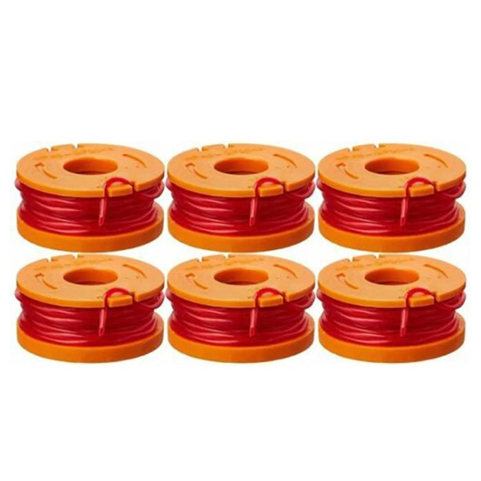 6Pcs WA0010 Grass Trimmer Mower Line for Worx Trimmer String Weed Eater Edger Spools - 1