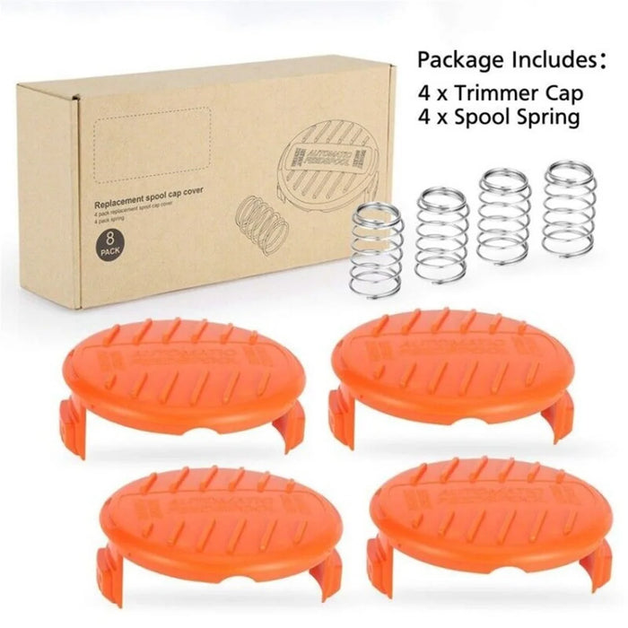 100-P Spool Cover Set for Black/Decker Replacement Parts with 4 Cap + 4 Spring - 1
