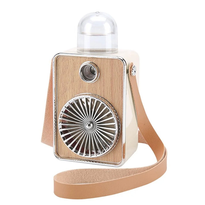 Portable Summer Cooling Fan with Light Mute Spraying Fan Personal Humidifier Fans - White - 1