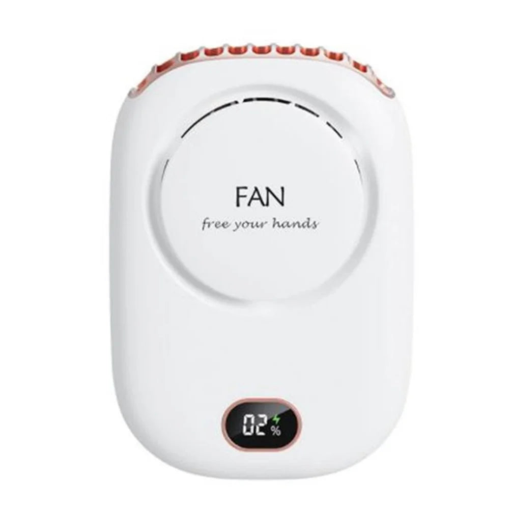 Neck Hanging Fan Wearable Personal Fan Mini Air Conditioning Tool - White - 1