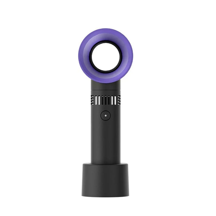 Cooling Bladeless Fan USB Mini Fan Desktop Bladeless Fan 3 Gear Ultra Quiet for Bedroom Baby Room Office Outdoor - Black - 1