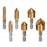 6Pcs 1/4 6mm-19mm Hex Shank HSS 5 Flute Countersink Drill Bit Set - 1