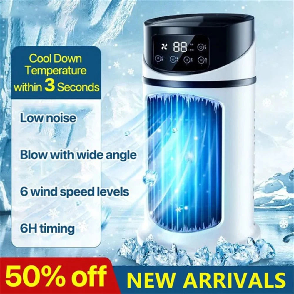 Timing Air Cooler Humidification Air Conditioning Fan USB Cooling Fan - White - 1