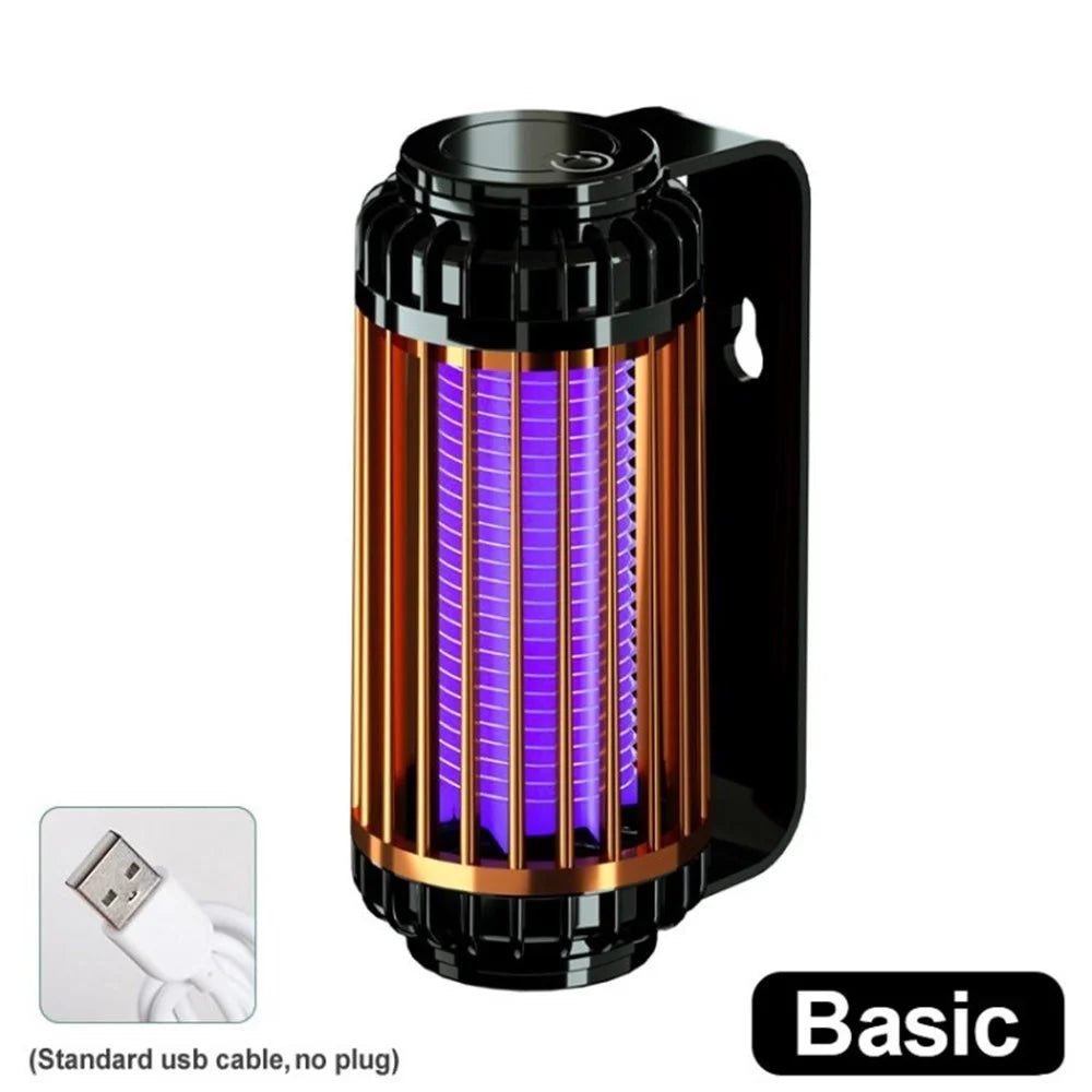 Portable Bug Zapper Mosquito Killer Indoor Electric Fly Trap with Light for Home Dormitory - Black - 1