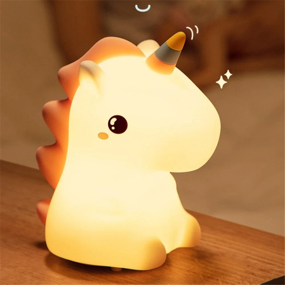 Color Changing Kids Light Tap Control Soft Silicone Lamp for Women Baby Girls Boys Gifts - 1
