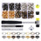 200Sets 4 Colors Leather Rivets Metal Rivets Tool Kit for Bags Clothes Shoes Belts - 1