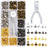 360Sets Rivets 4-Colors 3-Sizes Leather Studs with Setting Tools for Leather Repair Crafts - 1