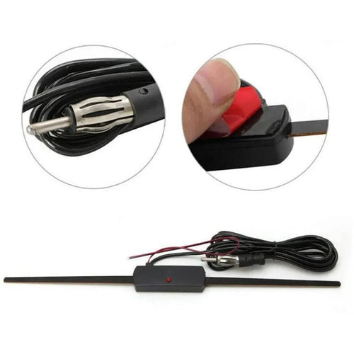 B0H2 12V Car Antenna Universal Vehicle Radio Stereo Hidden FM/AM \Antenna Kit Signal Amplifier - 1