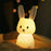 LED Bedside Night Light Color Changing Rabbit Lamp Kids Light Silicone Nursery Light for Bedroom - 1