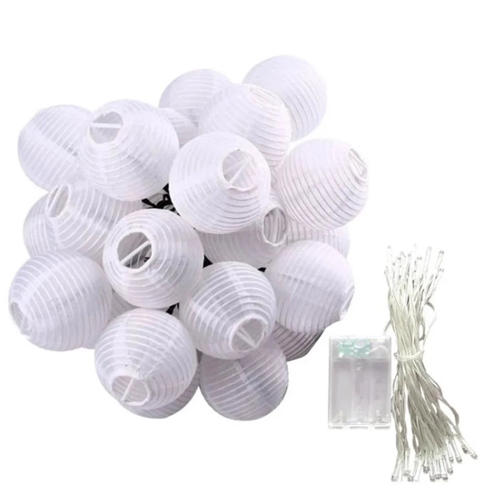 LED Solar Lantern String Lights 3m 20Pcs LED Garland Lantern Lamp Garden Patio Outdoor Decorative Lights - Yellow - 1