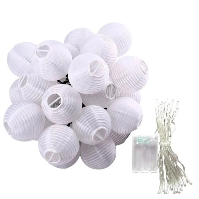 LED Solar Lantern String Lights 3m 20Pcs LED Garland Lantern Lamp Garden Patio Outdoor Decorative Lights - Yellow - 1
