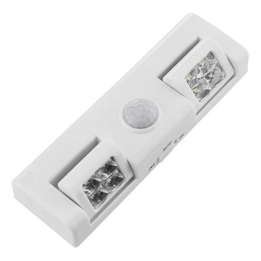 Energy-saving 8-LED Motion Sensor Stair Wall Light Wardrobe Cabinet Light - White - 1